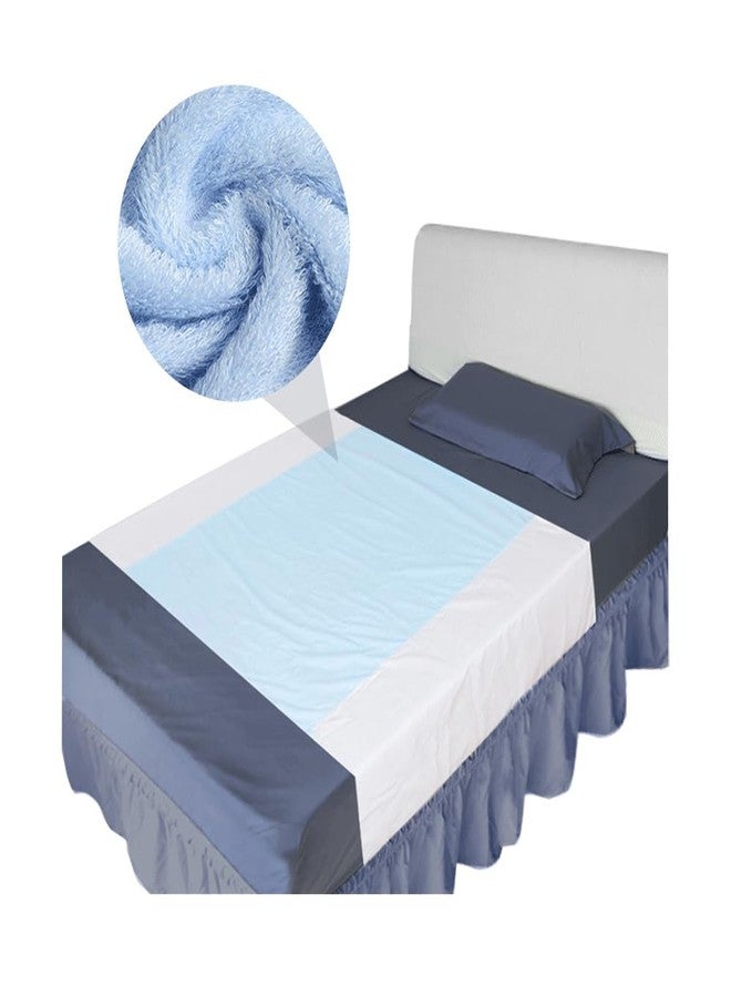 اوسا فوط سريرية لسلس البول للبالغين، فوط تبول، فوط سريرية لتحديد وضعية المريض في المستشفى، قابلة لإعادة الاستخدام، مقاومة للماء، قابلة للغسل، ملاءة سحب، فوط طبية لنقل المرضى، فوط طبية واقية للمرضى المسنين طريحي الفراش - 48 × 36 بوصة - Image 1